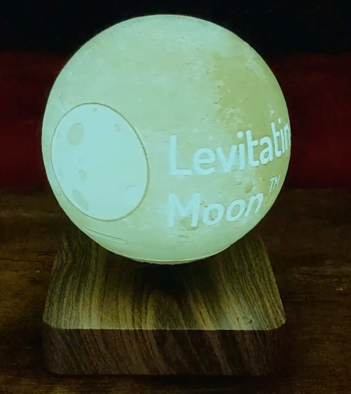 Custom Levitating Moon lamp 18cm - 3D printed - Levitating Moon