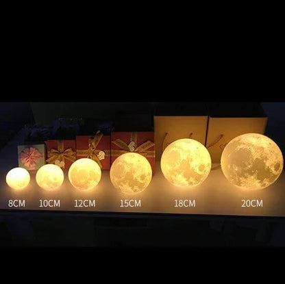 size options of moon lamps